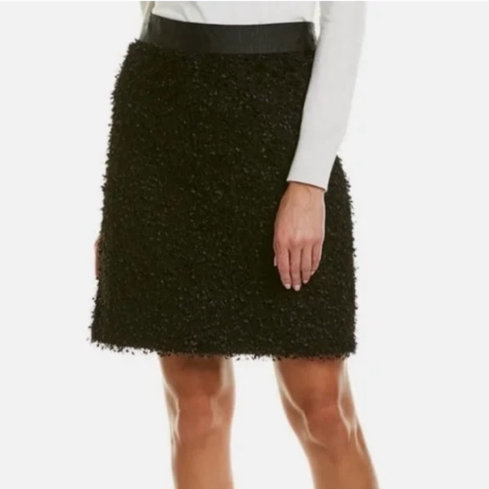 J McLaughlin Felix Snowflake Skirt‎ In Black Textured Pencil Size 8